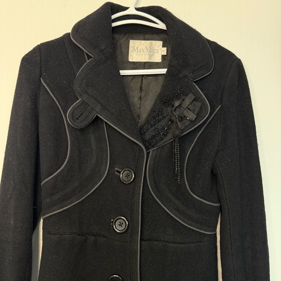 MaxMara Elegant Black Women's Coat size 4 - Picture 10 of 15